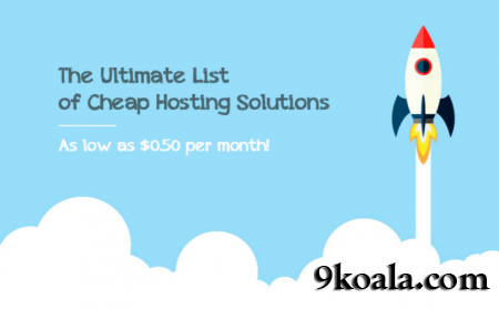 1$ The ultimate list of cheap hosting solutions