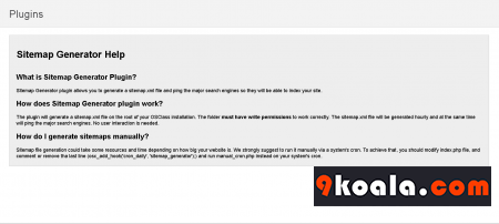 Sitemap Generator Osclass Plugin Download