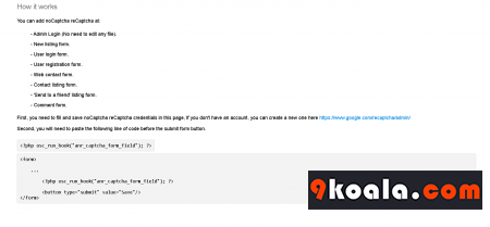 Recaptcha Osclass Plugin Download