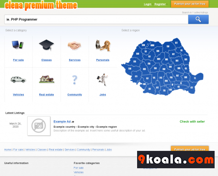 Elena Osclass theme Download For Free
