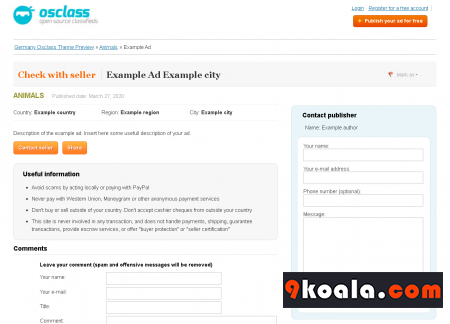 Germany Osclass theme Download