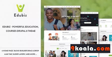 Edubiz – Powerful Education, Courses Drupal 8.6 Theme nulled