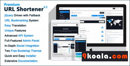 Premium URL Shortener v5.9.3 - URL shortening script