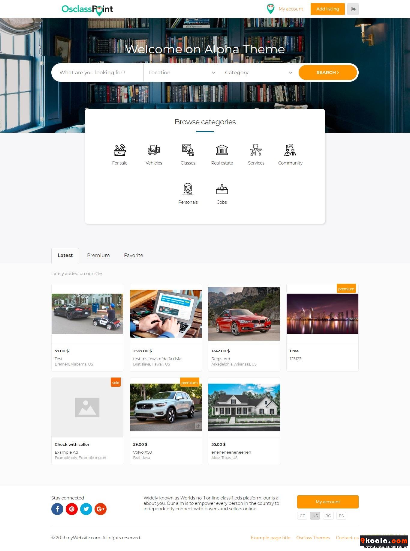 Alpha Osclass Theme Free Download