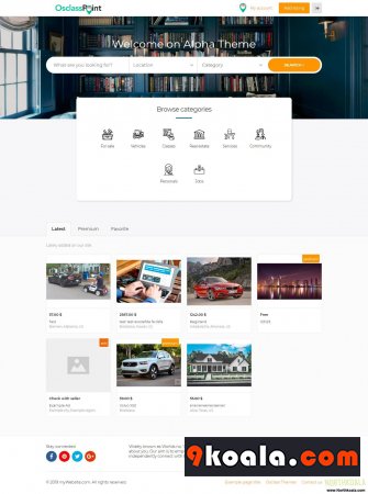 Osclass Alpha theme Download For Free