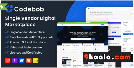 Codebob - Single-Vendor Digital Marketplace free download nulled