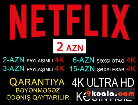Netflix hesabı ucuz qiymət ilə satışı